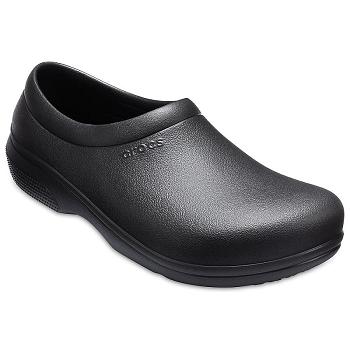 Crocs On-The-Clock Work Slip-On Clog Cierne - Damske Dreváky